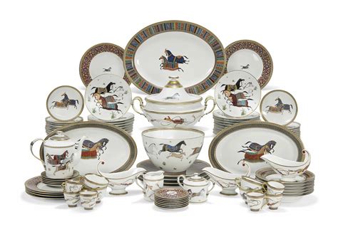 hermes dinnerware sets|hermes equestrian plates.